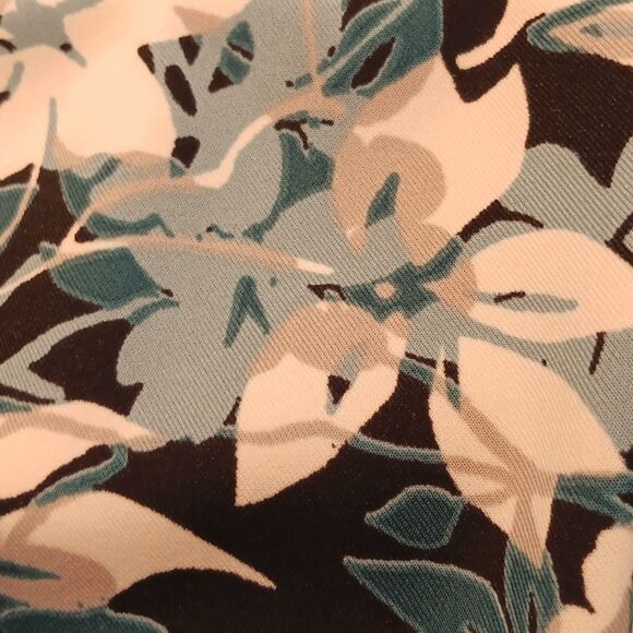 Charter Club Black and Teal Leaf Pattern Dress. Work Perfect. Floral. Soft Girl. - Picture 12 of 13